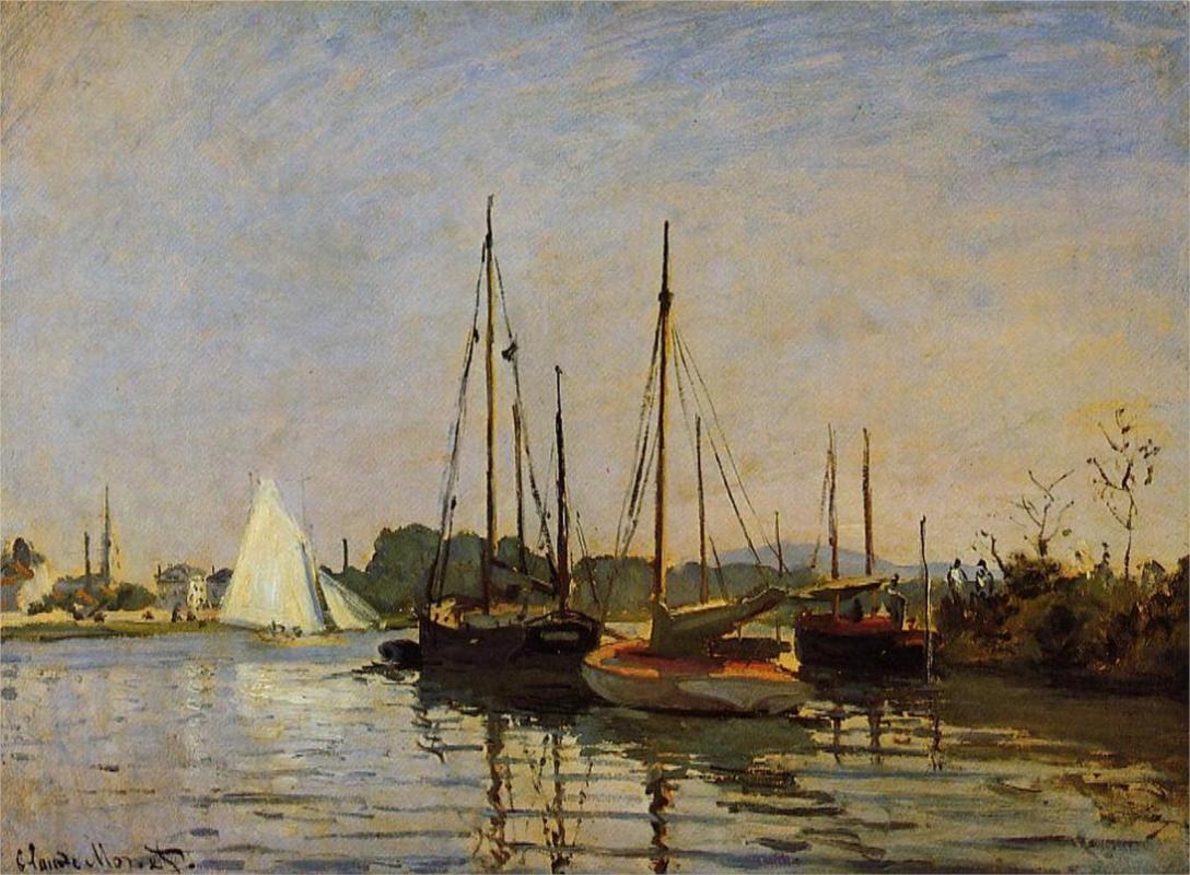Pleasure Boats, Argenteuil, c.1872 - Claude Monet Paintings